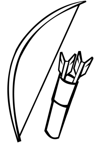 Bow And Arrows Coloring Page